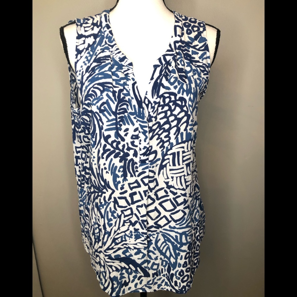 Lilly Pulitzer Pineapple Sleeveless Tank Top Sz M